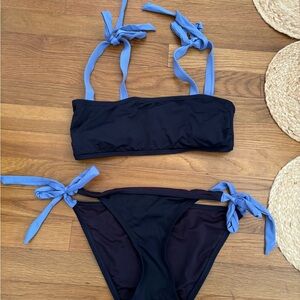 Kate Spade Black and Blue Bikini